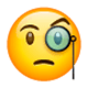 Emoji 🧐 Faccina Con Monocolo su WhatsApp 2.17.