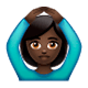 🙆🏿 Emoji Person mit Händen auf dem Kopf: dunkle Hautfarbe WhatsApp 2.17.