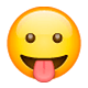 Emoji 😛 Faccina Che Mostra La Lingua su WhatsApp 2.17.