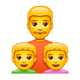 👨‍👦‍👦 Emoji Familia: Hombre, Niño, Niño en WhatsApp 2.17.