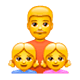 👨‍👧‍👧 Emoji Familie: Mann, Mädchen und Mädchen WhatsApp 2.17.
