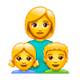 👩‍👧‍👦 Emoji Familie: Frau, Mädchen und Junge WhatsApp 2.17.