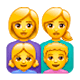 Émoji 👩‍👩‍👧‍👦 Famille : Femme, Femme, Fille Et Garçon sur WhatsApp 2.17.