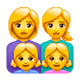 👩‍👩‍👧‍👧 Emoji Familie: Frau, Frau, Mädchen und Mädchen WhatsApp 2.17.