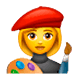 Emoji 👩‍🎨 Artista Donna su WhatsApp 2.17.