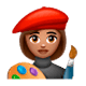 Emoji 👩🏽‍🎨 Artista Donna: Carnagione Olivastra su WhatsApp 2.17.