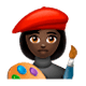 Emoji 👩🏿‍🎨 Artista Donna: Carnagione Scura su WhatsApp 2.17.