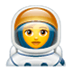 Emoji 👩‍🚀 Astronauta Donna su WhatsApp 2.17.