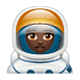 👩🏿‍🚀 Emoji Astronautin: dunkle Hautfarbe WhatsApp 2.17.
