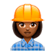👷🏾‍♀️ Emoji Bauarbeiterin: mitteldunkle Hautfarbe WhatsApp 2.17.