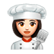 👩🏻‍🍳 Emoji Cocinera: Tono De Piel Claro en WhatsApp 2.17.