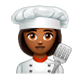 👩🏾‍🍳 Emoji Cocinera: Tono De Piel Oscuro Medio en WhatsApp 2.17.