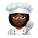 👩🏿‍🍳 Emoji Cocinera: Tono De Piel Oscuro en WhatsApp 2.17.