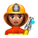 Émoji 👩🏽‍🚒 Pompier Femme : Peau Légèrement Mate sur WhatsApp 2.17.