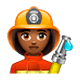 Emoji 👩🏾‍🚒 Pompiere Donna: Carnagione Abbastanza Scura su WhatsApp 2.17.
