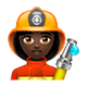 👩🏿‍🚒 Emoji Feuerwehrfrau: dunkle Hautfarbe WhatsApp 2.17.
