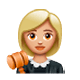Emoji 👩🏼‍⚖️ Giudice Donna: Carnagione Abbastanza Chiara su WhatsApp 2.17.