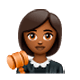 Emoji 👩🏾‍⚖️ Giudice Donna: Carnagione Abbastanza Scura su WhatsApp 2.17.