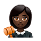 Emoji 👩🏿‍⚖️ Giudice Donna: Carnagione Scura su WhatsApp 2.17.