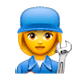 Emoji 👩‍🔧 Meccanico Donna su WhatsApp 2.17.