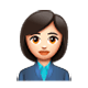 👩🏻‍💼 Emoji Oficinista Mujer: Tono De Piel Claro en WhatsApp 2.17.