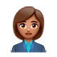 👩🏽‍💼 Emoji Oficinista Mujer: Tono De Piel Medio en WhatsApp 2.17.
