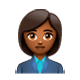 👩🏾‍💼 Emoji Oficinista Mujer: Tono De Piel Oscuro Medio en WhatsApp 2.17.
