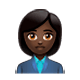 👩🏿‍💼 Emoji Oficinista Mujer: Tono De Piel Oscuro en WhatsApp 2.17.