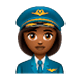 👩🏾‍✈️ Emoji Pilotin: mitteldunkle Hautfarbe WhatsApp 2.17.