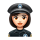 👮🏻‍♀️ Emoji Agente De Policía Mujer: Tono De Piel Claro en WhatsApp 2.17.
