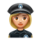 👮🏼‍♀️ Emoji Polizistin: mittelhelle Hautfarbe WhatsApp 2.17.