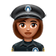 👮🏽‍♀️ Emoji Agente De Policía Mujer: Tono De Piel Medio en WhatsApp 2.17.