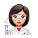 Emoji 👩🏻‍🔬 Scienziata: Carnagione Chiara su WhatsApp 2.17.