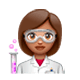 Emoji 👩🏽‍🔬 Scienziata: Carnagione Olivastra su WhatsApp 2.17.