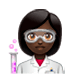 👩🏿‍🔬 Emoji Cientista Mulher: Pele Escura na WhatsApp 2.17.