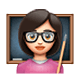 Emoji 👩🏻‍🏫 Professoressa: Carnagione Chiara su WhatsApp 2.17.