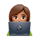 Emoji 👩🏽‍💻 Tecnologa: Carnagione Olivastra su WhatsApp 2.17.