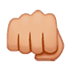 Emoji 👊🏼 Pugno Chiuso: Carnagione Abbastanza Chiara su WhatsApp 2.17.