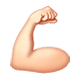 💪🏻 Emoji Bíceps Flexionado: Tono De Piel Claro en WhatsApp 2.17.