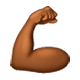 💪🏾 Emoji Bíceps: Pele Morena Escura na WhatsApp 2.17.