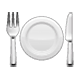 🍽️ Emoji Teller mit Messer und Gabel WhatsApp 2.17.