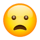 Emoji 😦 Faccina Imbronciata Con Bocca Aperta su WhatsApp 2.17.