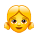 Emoji 👧 Bambina su WhatsApp 2.17.
