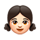 👧🏻 Emoji Mädchen: helle Hautfarbe WhatsApp 2.17.