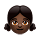 👧🏿 Emoji Menina: Pele Escura na WhatsApp 2.17.