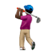 Emoji 🏌🏿 Persona Che Gioca A Golf: Carnagione Scura su WhatsApp 2.17.