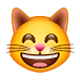😸 Emoji Rosto De Gato Sorrindo Com Olhos Sorridentes na WhatsApp 2.17.