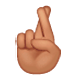Emoji 🤞🏽 Dita Incrociate: Carnagione Olivastra su WhatsApp 2.17.