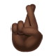 🤞🏿 Emoji Hand mit gekreuzten Fingern: dunkle Hautfarbe WhatsApp 2.17.