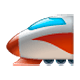 Emoji 🚅 Treno Alta Velocità Punta Arrotondata su WhatsApp 2.17.